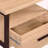 Yawan Oak & Black Finish Accent Table