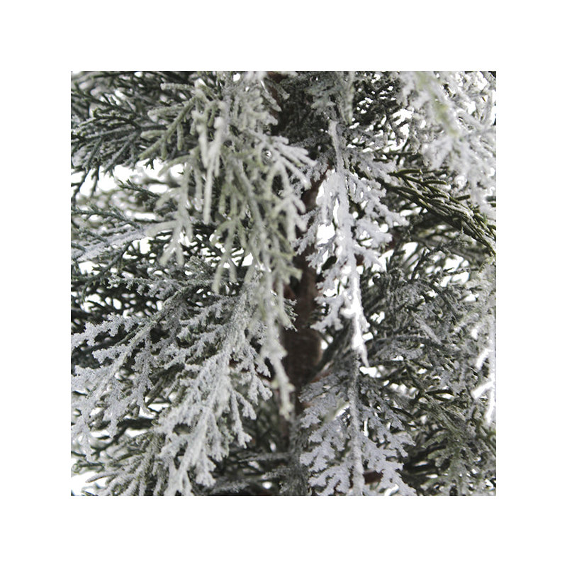 SEASONAL GREENERY TREE CEDAR FLOCKED POT 3FT