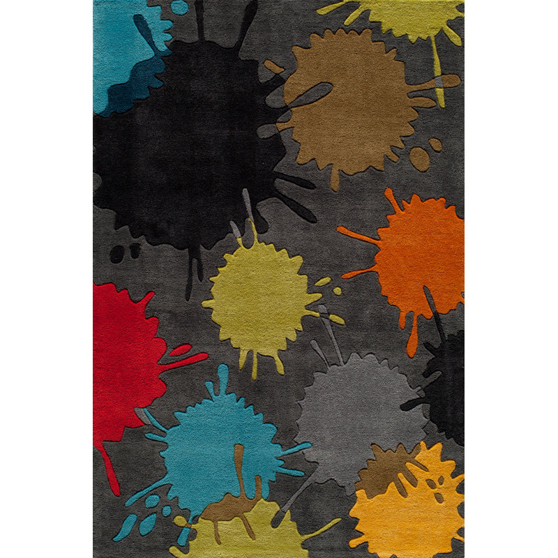Deeko Abstract Hand Woven Polyester Rug, Rectangle 3' x 5'