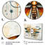 «Orange Dragonfly Insectes Flight Geometric II», reproduction sur toile-91644383-91865665