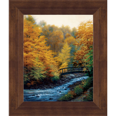 Cadre photo « automne stream », reproduction sur toile