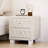 Elegant Velvet Nightstand With 2 Drawers And Crystal Handle, Storage Bedside Table With Button-Tufted, Beige-2072617085