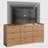 9-drawer Dresser 57.9''w Wood Wide Chest Of Drawers With Metal Handle