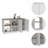 Kitchen Island With Large Countertop, Open Storage Shelves And Double Door Cabinet-1695753278