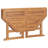 Folding Patio Dining Table 43.3"x43.3"x29.5" Solid Wood Teak