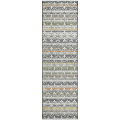 Premium Machine Washable Mayfield AMF2479 Damask Rug