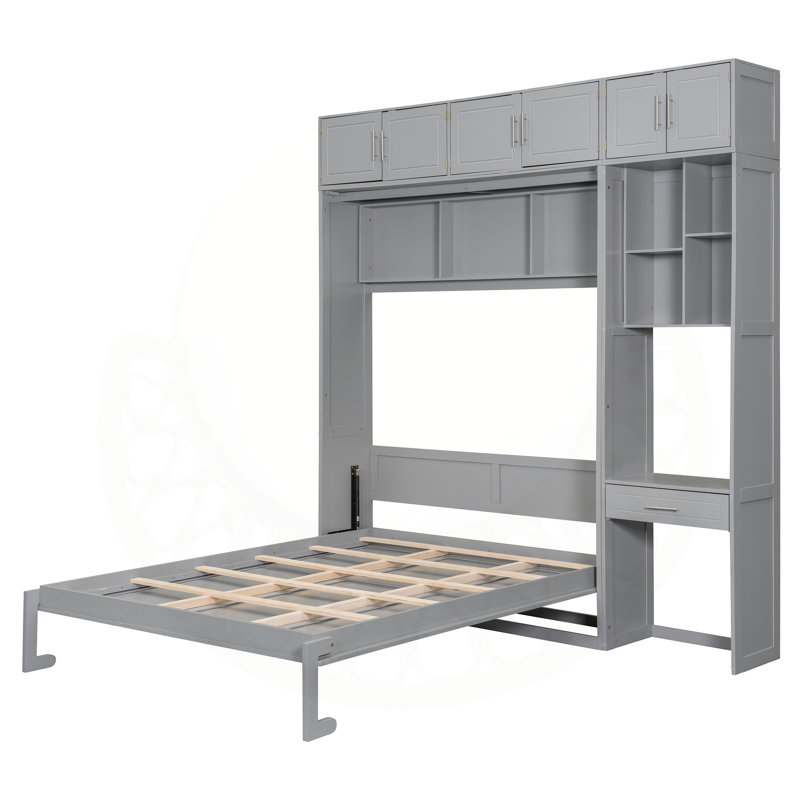 Versatile Queen Size Murphy Millican with Integrated Storage and Desk for Space Optimization