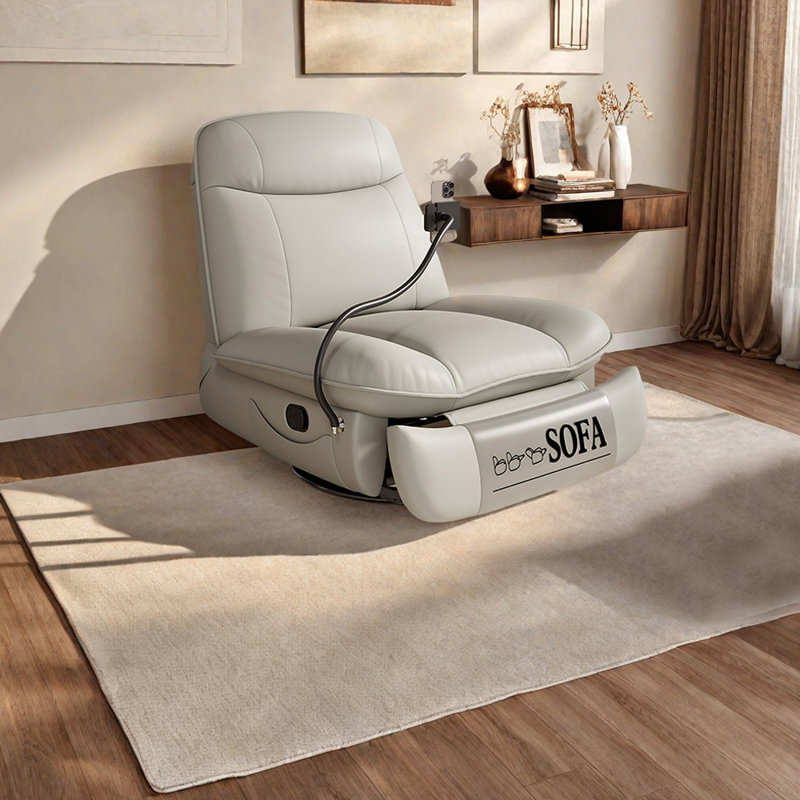 Fauteuil inclinable rotatif ergonomique, Kaki clair
