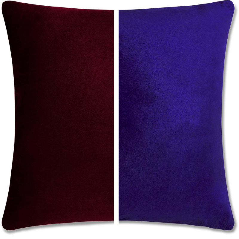 Microsuede Outdoor Reversible Throw Pillow, Mauve Purple, 26" x 26", Polyester/Polyfill-Microbeads