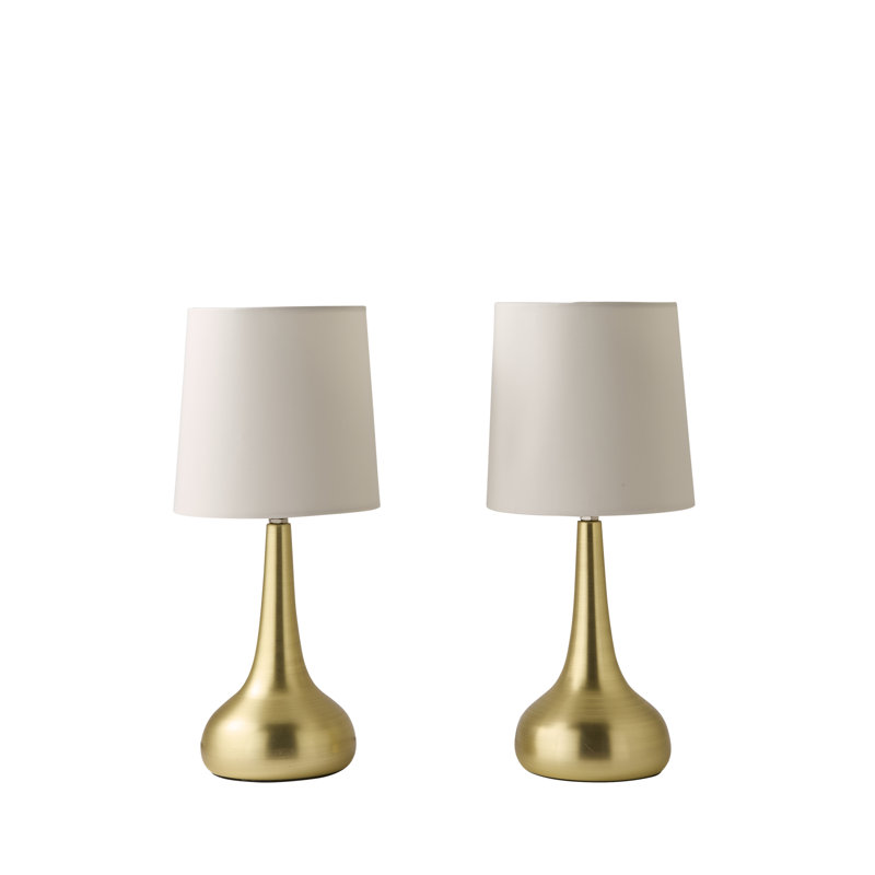 Riorita Metal Table Lamp, Brushed Gold, Yes, Cream