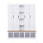 Porte-manteau avec 6 crochets, compartiments ouverts et banc-1963028450