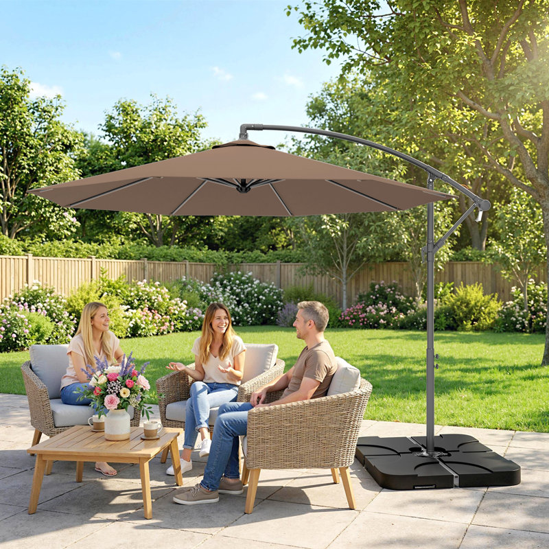 295cm Cantilever Parasol, Brown