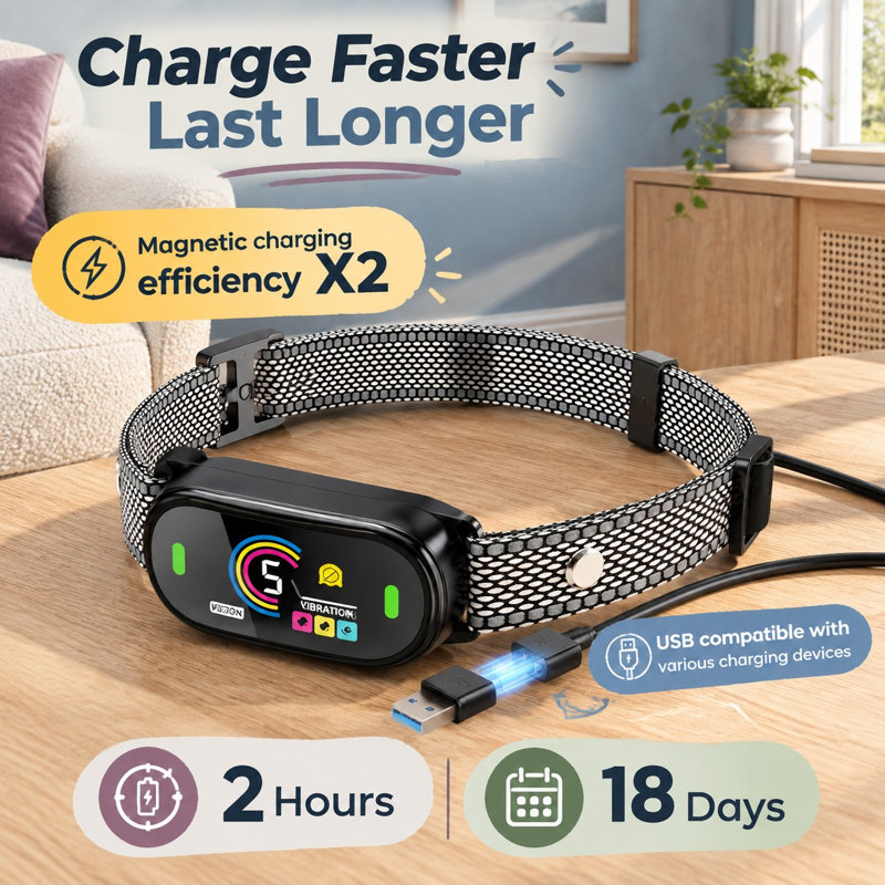With waterproof construction and rechargeable operation, this smart no-bark collar serves small, medium, and large dogs; training options include 4 beep-and-vibration modes and 5 sensitivity levels.