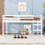 Lit mezzanine simple en bois avec échelle-141974947