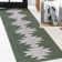 Katriel Minimalist Geometric Machine-Washable Dark Green/Light Gray Rug