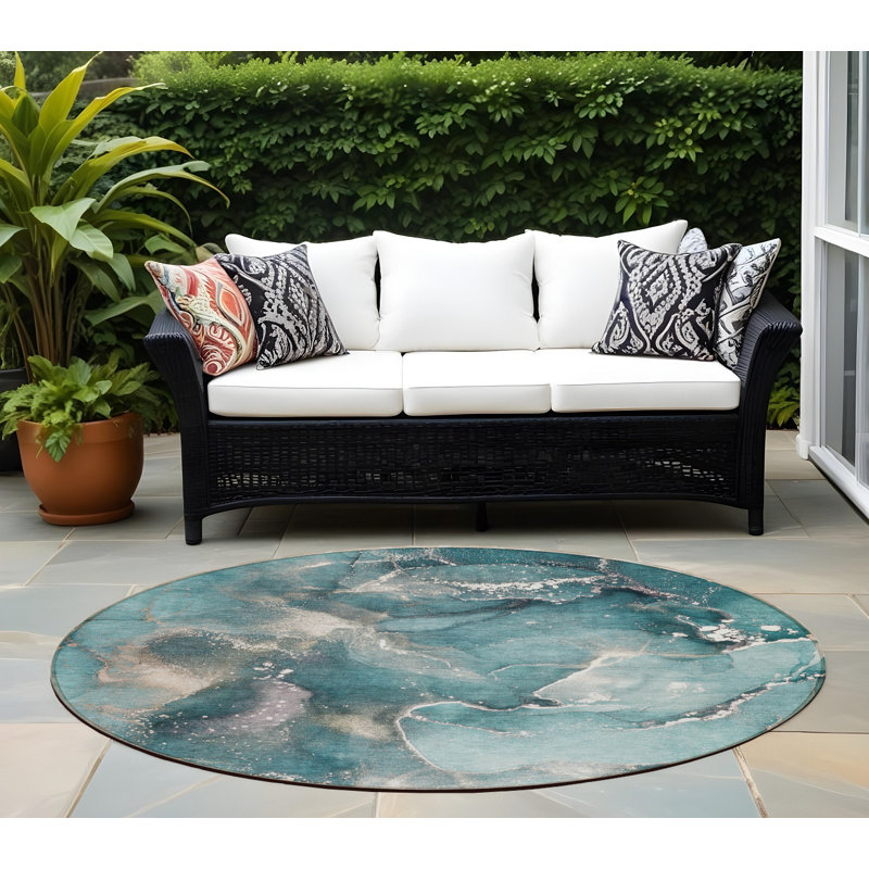 Tapis extérieur rond 8 pi
