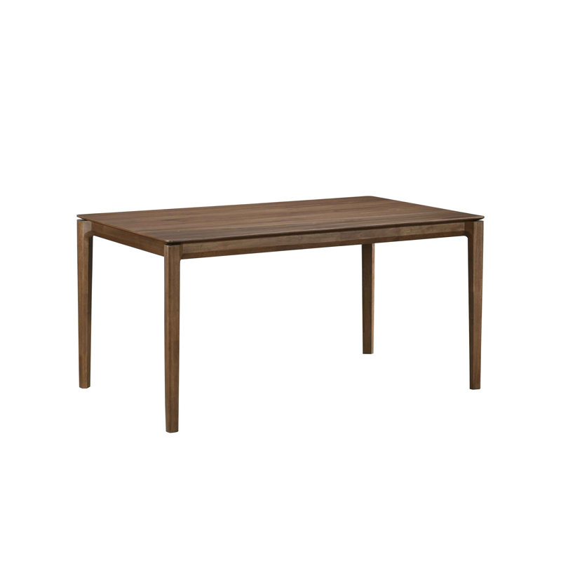 Capri Rectangular Dining Table with Sleek Modern Frame, Walnut