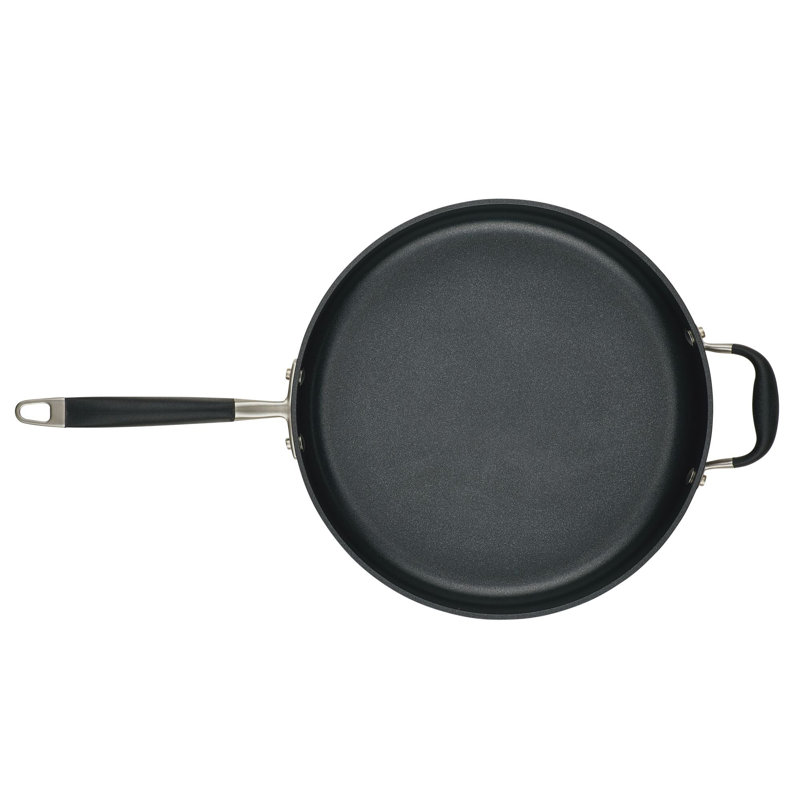 Anolon Advanced Home 5-Quart Sauté Pan with Helper Handle and Lid, Moonstone