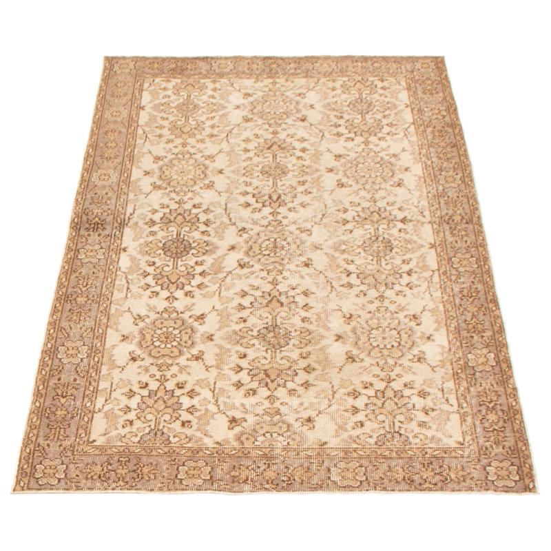 Tapis crème rétro Vincente 3 pi 10 po x 6 pi 9 po
