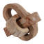 Sculpture décorative en bois sculpté, motif nœud entrelacé, pour la décoration intérieure - Bords arrondis géométriques, idéale pour le salon - 20 cm, marron