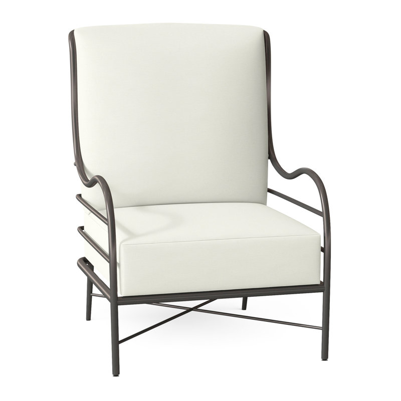 Carmel Aluminum Lounge - Slate Gray, No Welt, Natural White