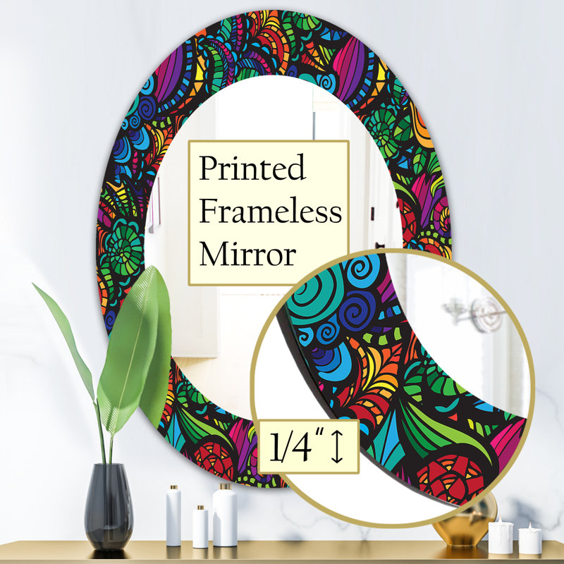 Obsidian Bloom 12 Wall Mirror, 31.5" H x 23.7" W