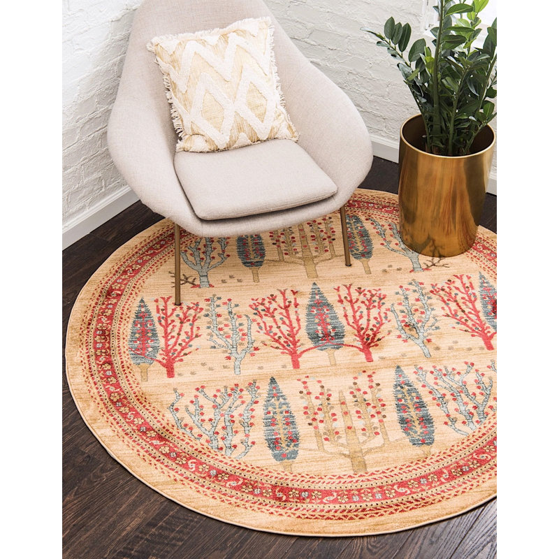 Jaeden Oriental Indoor Rug, Round 8'