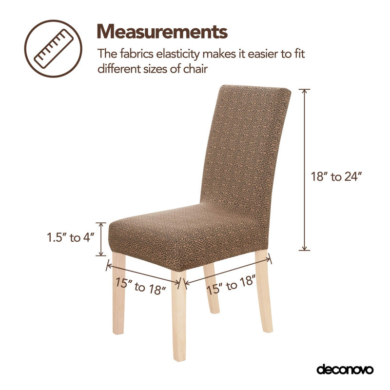 Housse pour chaise de salle à manger, Marron clair