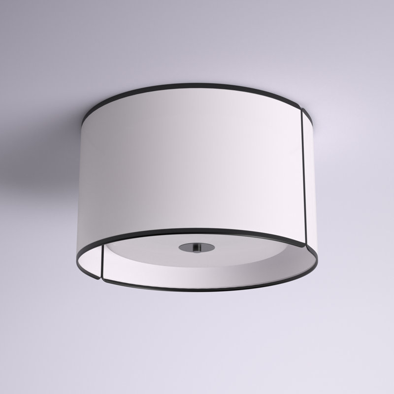 Plafonnier encastré 3 lumières, Blanc / noir
