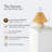 Brightech Serena 10" Ceramic LED Table Lamp - Retro Inspired Globe Base with Cream Pleated Shade