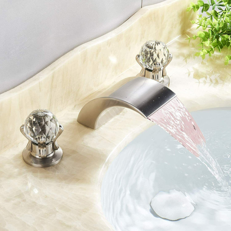 Widespread 2-handle Bathroom Faucet, Brushed Nickel