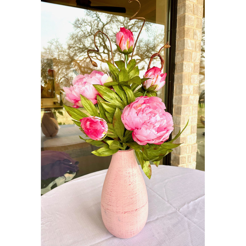 Arrangement floral pivoines dans un vase