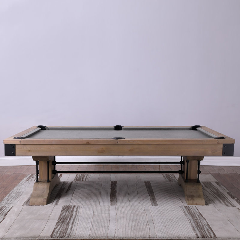 Table de billard Manchester, Gris acier, Oui, Naturel patiné