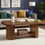 Table basse 45 po, table de bout moderne ovale à 2 niveaux avec rangement