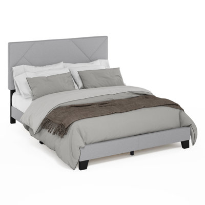 Lit plateforme tapissier Kamarria