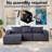 Boneless Modular Vacuum-Compressed Dark Gray Sofa