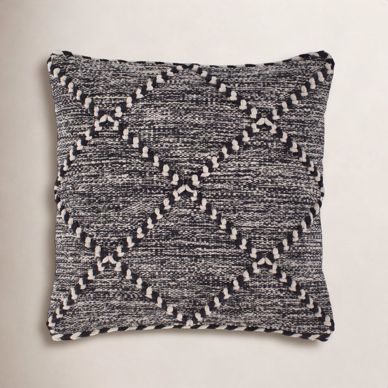 Damali Geometric Cotton Reversible Pillow Cover, 18" x 18"