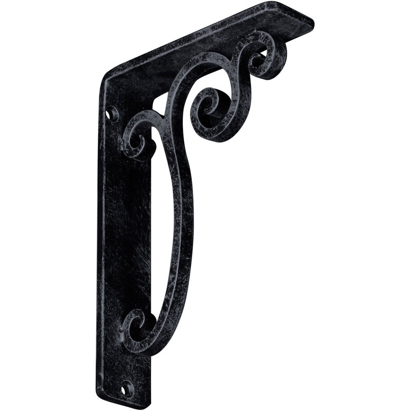 Support en fer forgé Avery, Étain antique, H 8 po x l 1,5 po x P 5,5 po