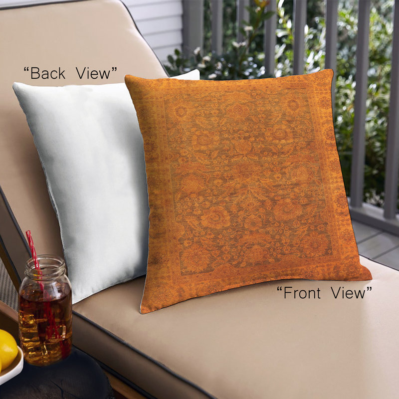 Damask Outdoor Throw Pillow