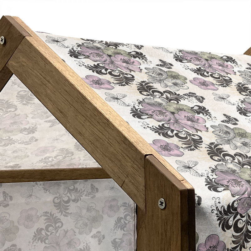 Niche pour chien en bois, H 32,28 po x l 39,37 po x P 28,35 po