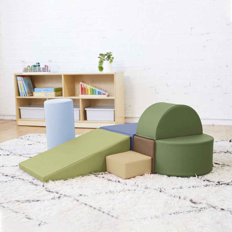 Ensemble de jeu ECR4Kids SoftZone, blocs de jeu, blocs de construction, 6 pièces, Ton de couleur terre
