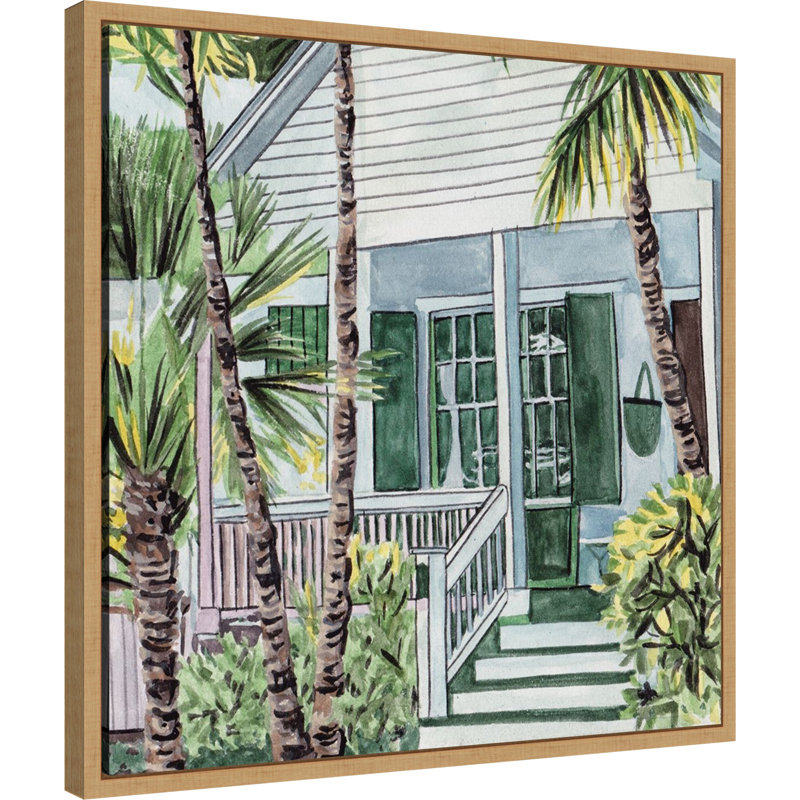 «Palm House I» par Melissa Wang, reproduction d'art sur toile encadrée, H 22 po x l 22 po