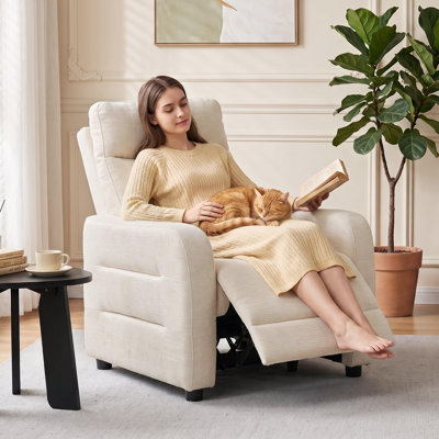 Fauteuil inclinable électrique beige