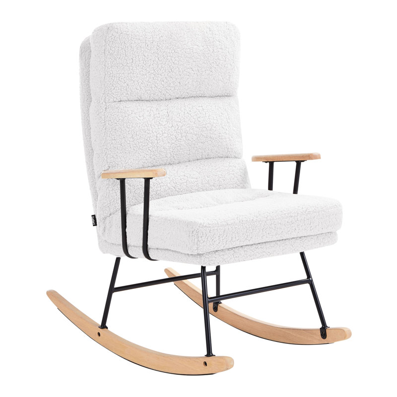 Rocking Chair ESKELIN Reclining, White