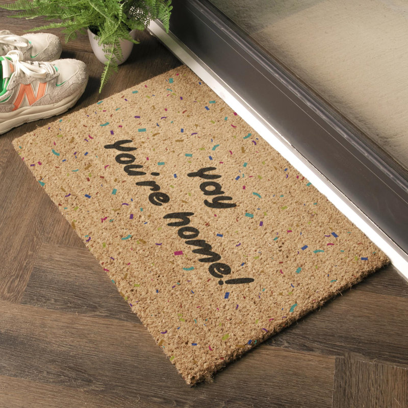 Benites Non-Slip Outdoor Doormat, Rectangle 40 x 60 cm
