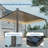 LED Louvered Pergola, Outdoor Pergola with LED Strip Lights, Adjustable Roof Metal Pergola for Patio & Garden-122813299
