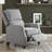 Fabric Upholstered Push Back Reclining Chair, Comfortable and Durable Solid Wood Frame, Transitional Style Furniture for Modern Living-1169159939