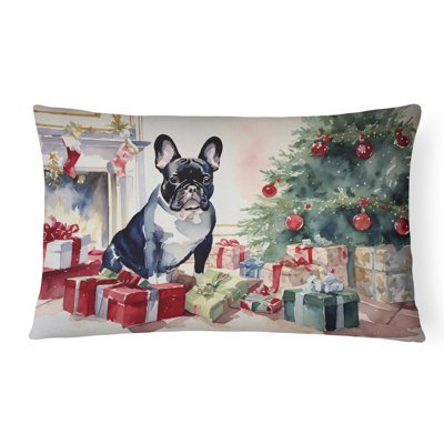 French Bulldog Cozy Christmas Throw Pillow