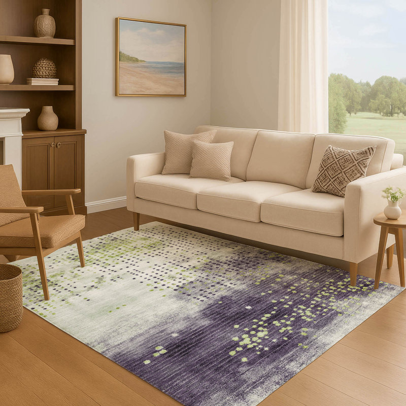 Premium Machine Washable Geometric Rug, Rectangle 2'6" x 3'10"