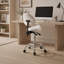 Tabouret de selle ergonomique avec dossier, pivotant, inclinable et à roulettes pour usage médical et de bureau - Blanc